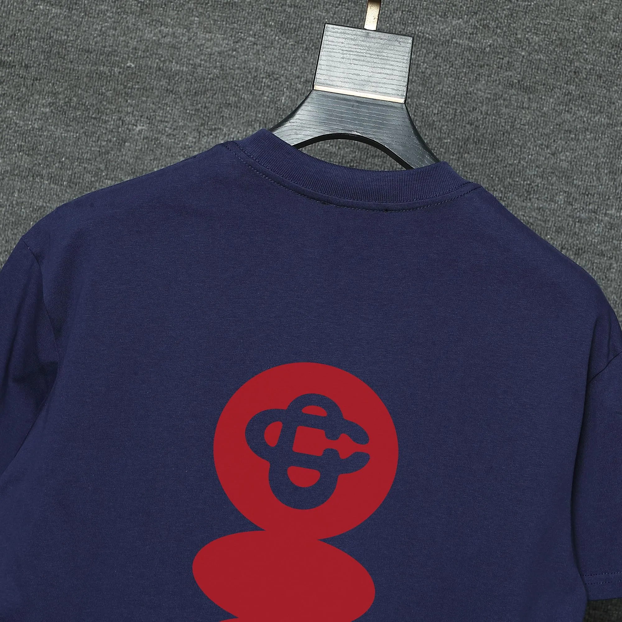26ss CASABLANCA original printing process short-sleeved T-shirt original development using high-density double yarn pure cotton fabric upper body soft and comfortable color Black White Dark Green color Orange Pink Blue Royal Blue color cigarette powder 8 colors Sizes S M L XL